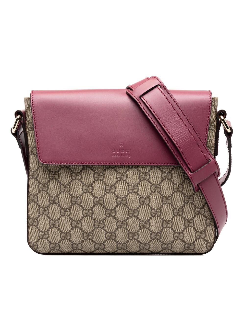 Gucci Flap Messenger Bag Gg Coated #367637G95B